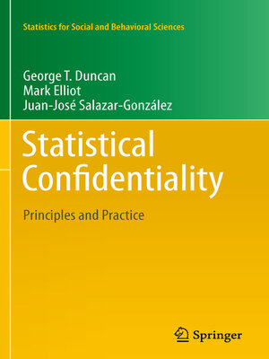 cover image of Statistical Confidentiality